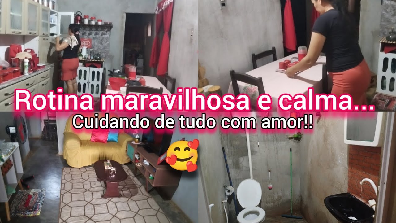 Rotina real de dona de casa ✨/Fiz a limpeza no banheiro/Limpeza e organização, sala e cozinha 🥴