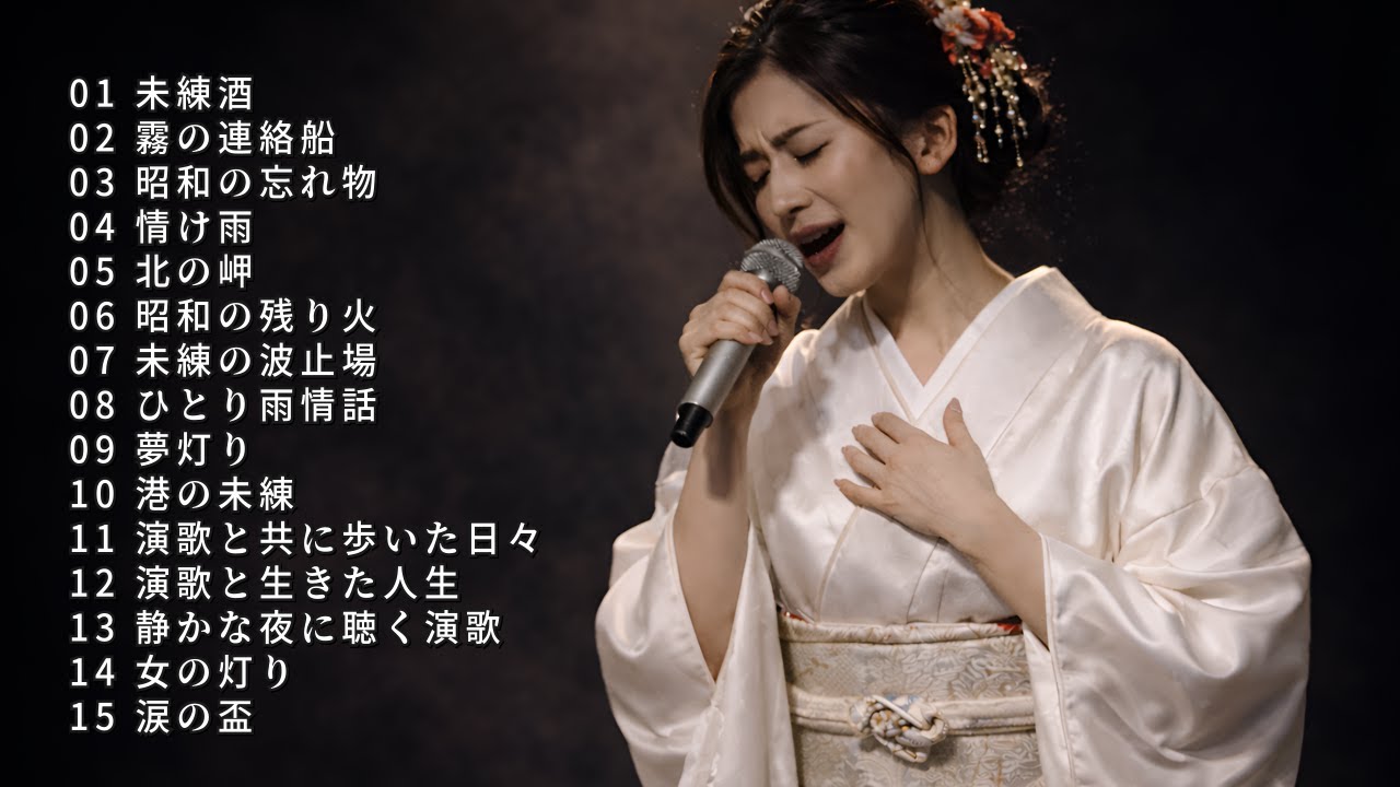 【演歌】心に沁みる昭和の名曲メドレー ❄️ なぜか涙が溢れる夜の酒場演歌集 🍷 女の灯り