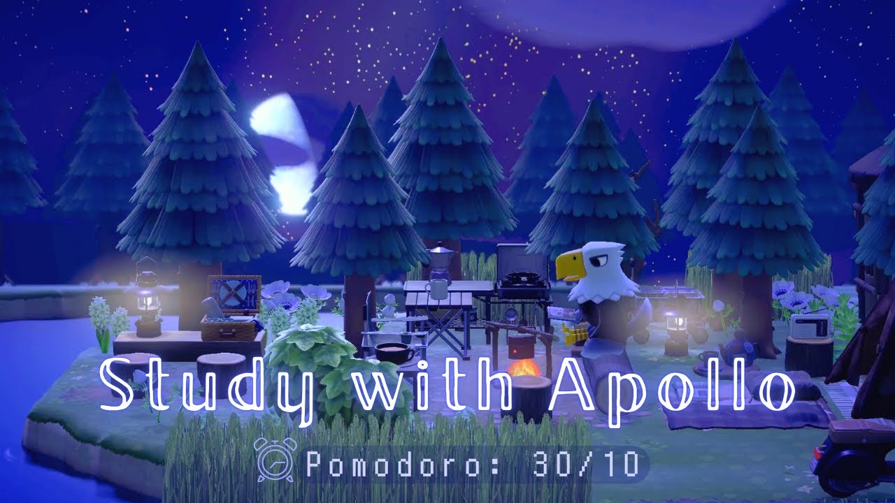 ⏰️Pomodoro 30/10 • Study with Apollo▪️No Music▪️fire crackle + river night ambience🎧