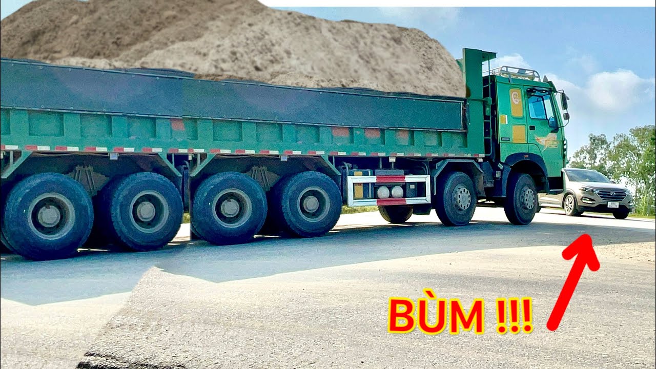 300 xe ô tô tải Howo lao dốc đê tử thần và cái kết | Super truck downhill is very dangerous