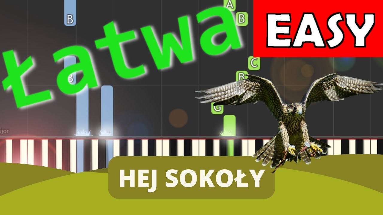 🎹 Hej Sokoły - Piano Tutorial (łatwa wersja) 🎵 NUTY W OPISIE 🎼 [REUPLOAD]