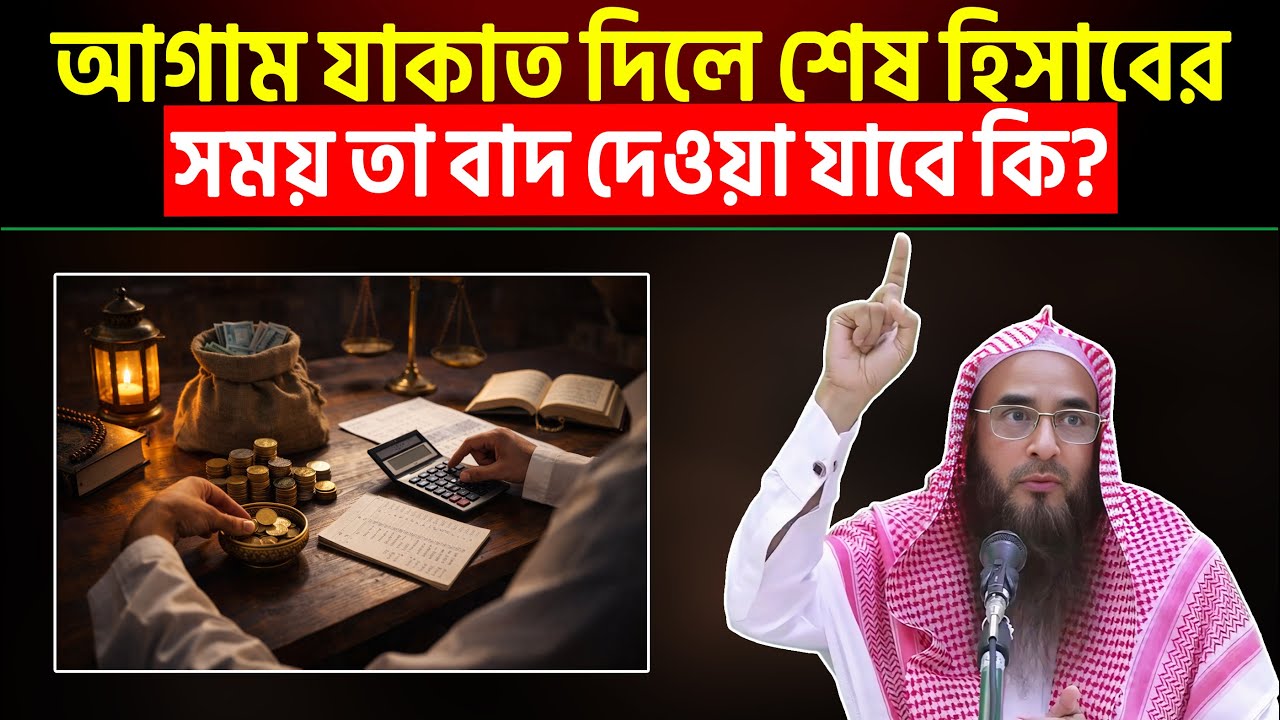 আগাম যাকাত দিলে শেষ হিসাবের সময় তা বাদ দেওয়া যাবে কি? Sheikh Motiur Rahman Madani