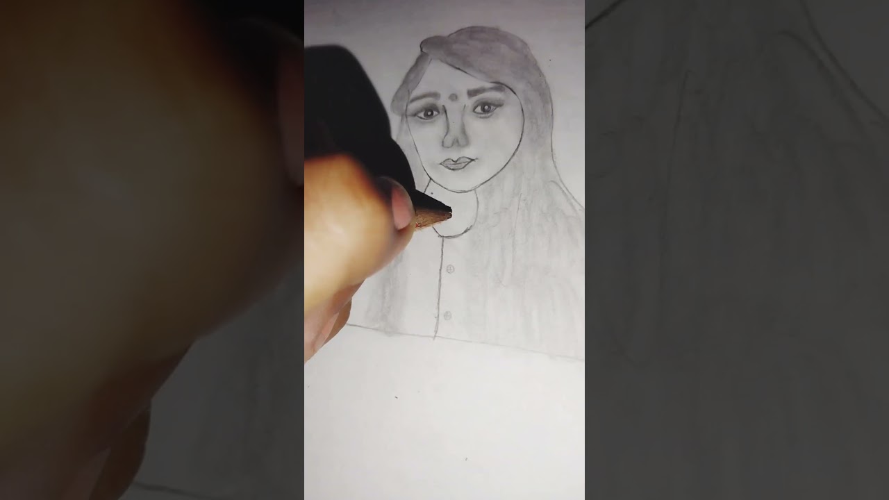 Girl Portrait 👩👩#shorts #The Unfiltered Artist #artwork #artist #portrait