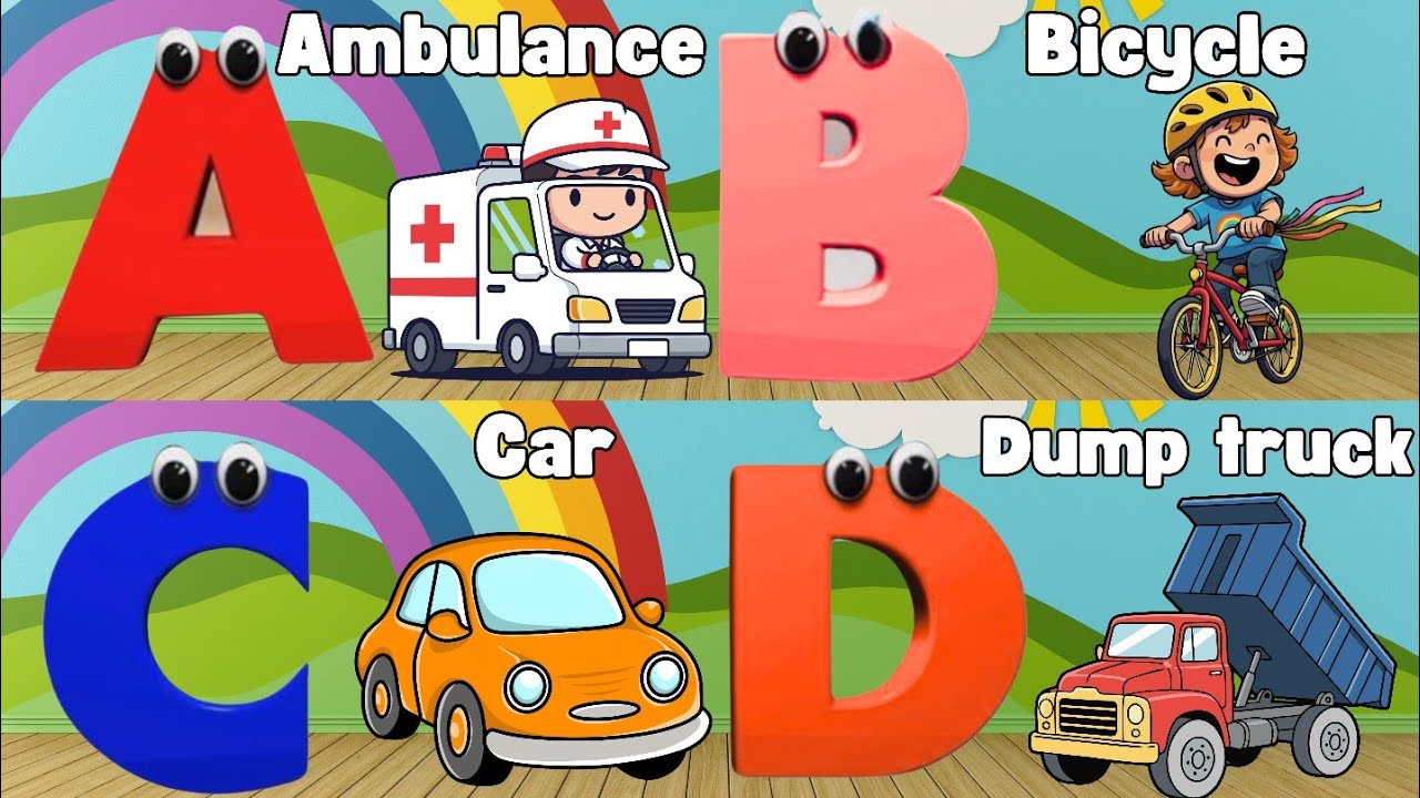 Vehicles Alphabet Song for kids | Vehicle ABC Song | Phonics for Kids | Alphabet Letters, Baby