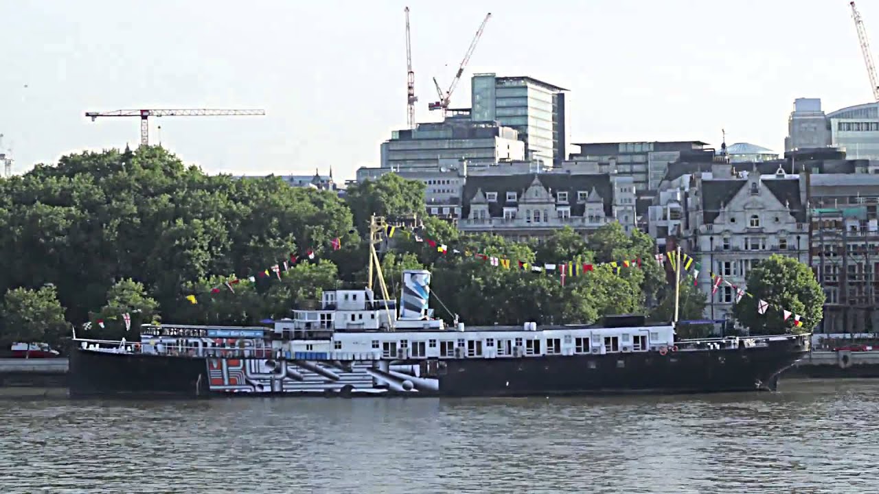 Dazzle Ship London by Tobias Rehberger. A time lapse film of the installation by David Kew.