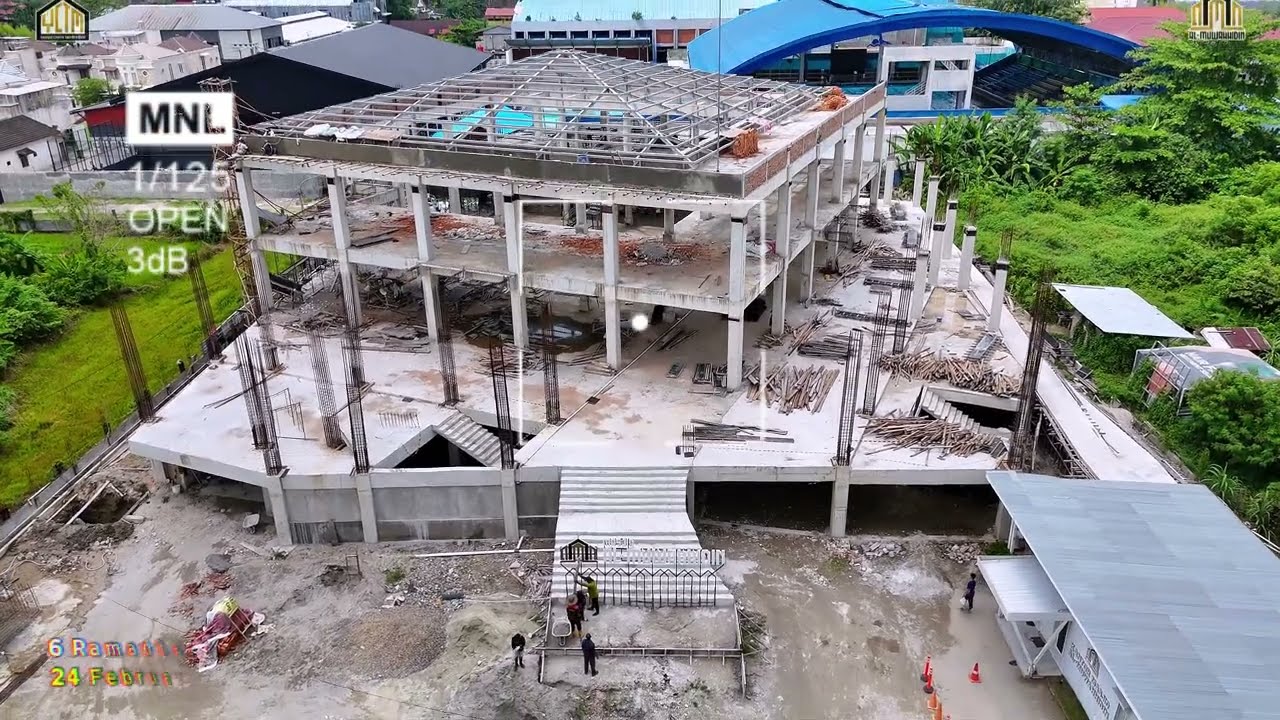 Progres Pembangunan Masjid Al Muwahhidin 24 Februari 2026