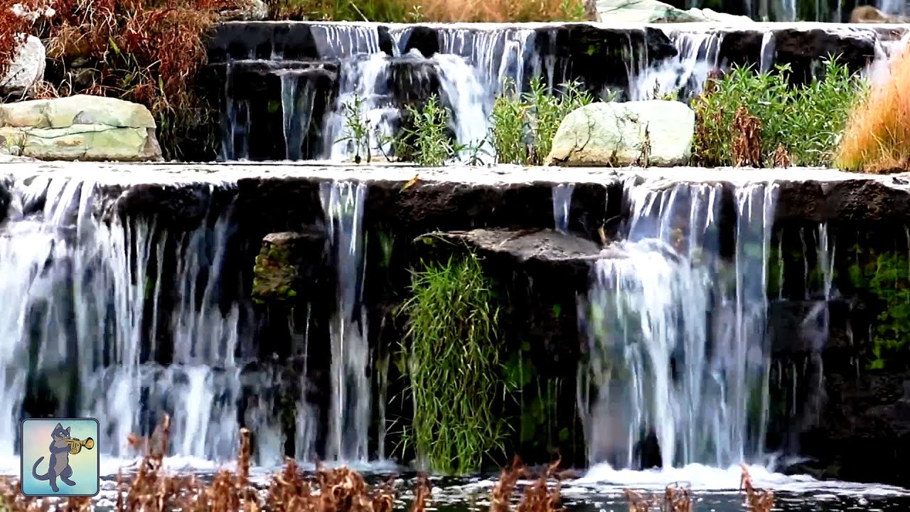 2 HOURS of Relaxing Spring Waterfall & Beautiful Nature Sounds - Ambient Sleep Sounds for Meditation