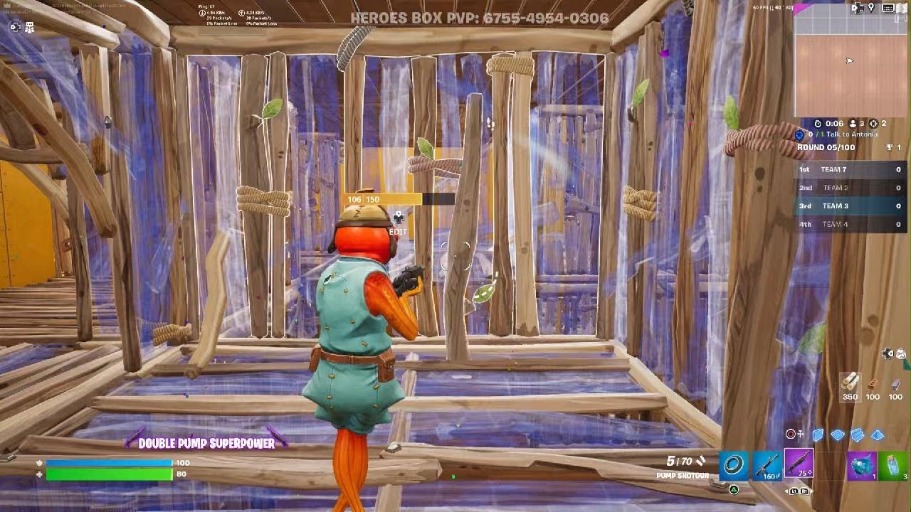 Fortnite Creative 2.0 Box Fight PVP With Superpower Map With Map Code