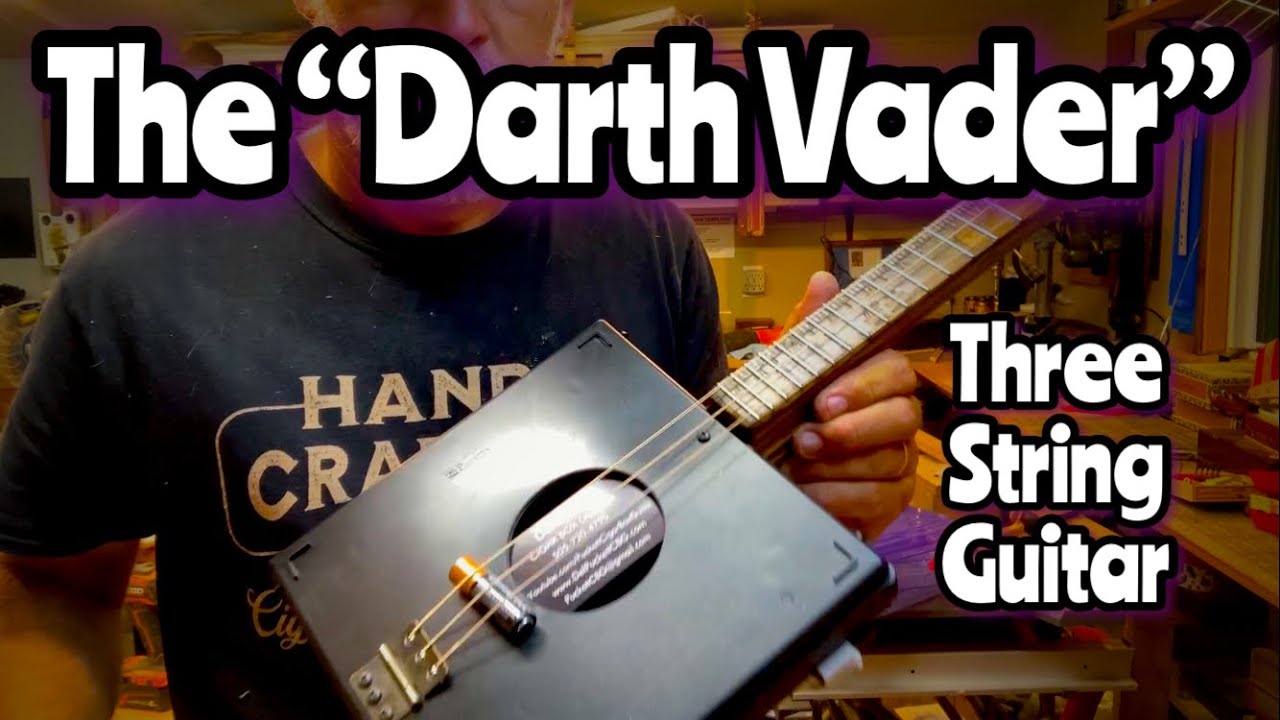 Three String Guitar Build - The “DARTH VADER” (Spring Reverb, Smoke Detector Piezo Pickup)