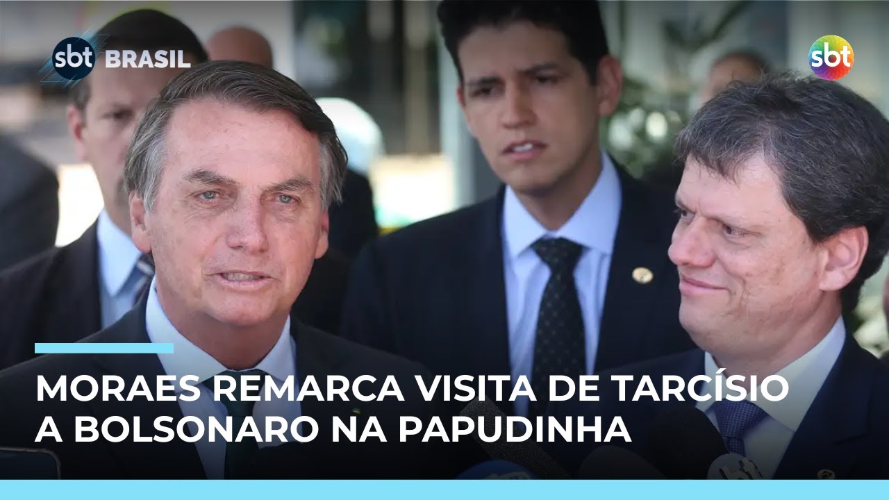 Moraes remarca visita de Tarcísio a Bolsonaro na Papudinha para próxima quinta (29) | #SBTBrasil