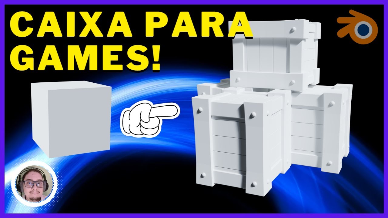 Como Fazer Uma Caixa Para Games No Blender 3D | Blender Tutorial Portugues