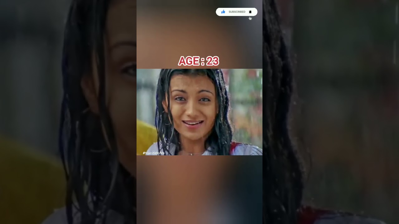 Trisha transformation age wise status #ageisjustanumber #trisha #actress #shorts #tamil #thenandnow