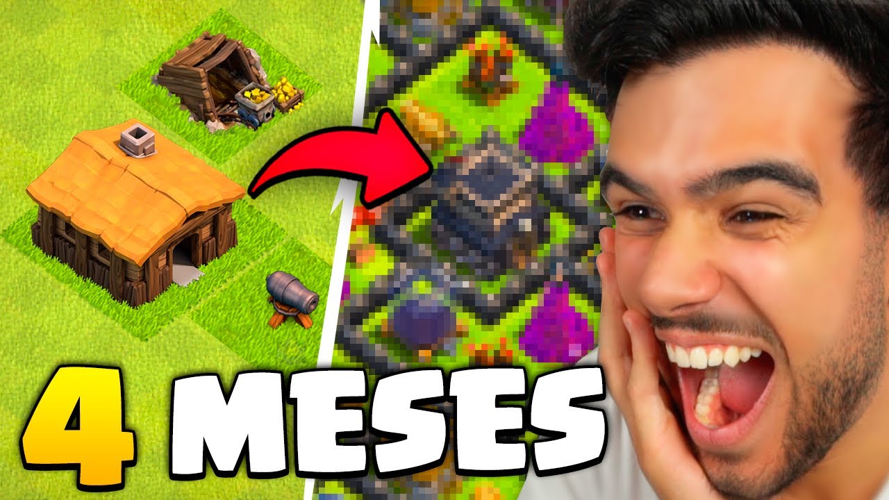 ESSA É MINHA NOVA VILA DEPOIS DE 4 MESES! CLASH OF CLANS