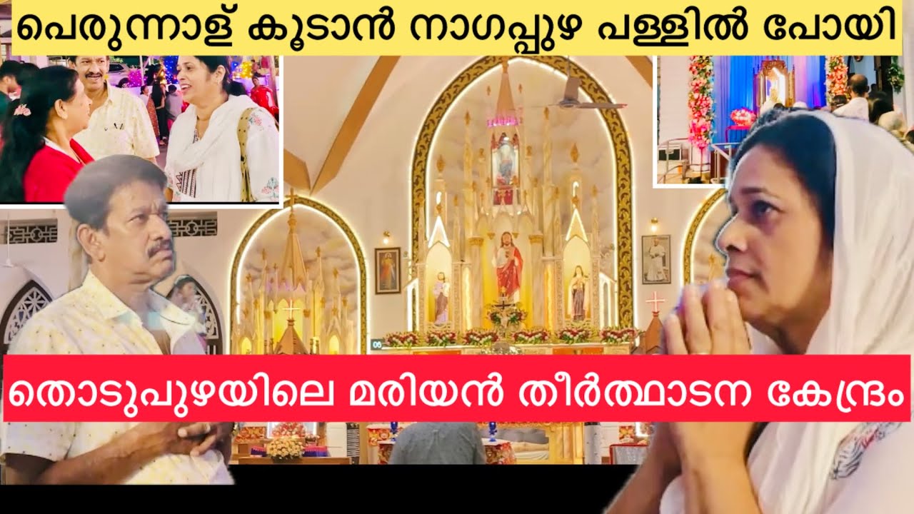 നാഗപ്പുഴ പള്ളിയിൽ പെരുന്നാള് കൂടാൻ പോയി✝️⛪️🥰| Marian pilgrimage in Thodupuzha #aussieammamalayali 