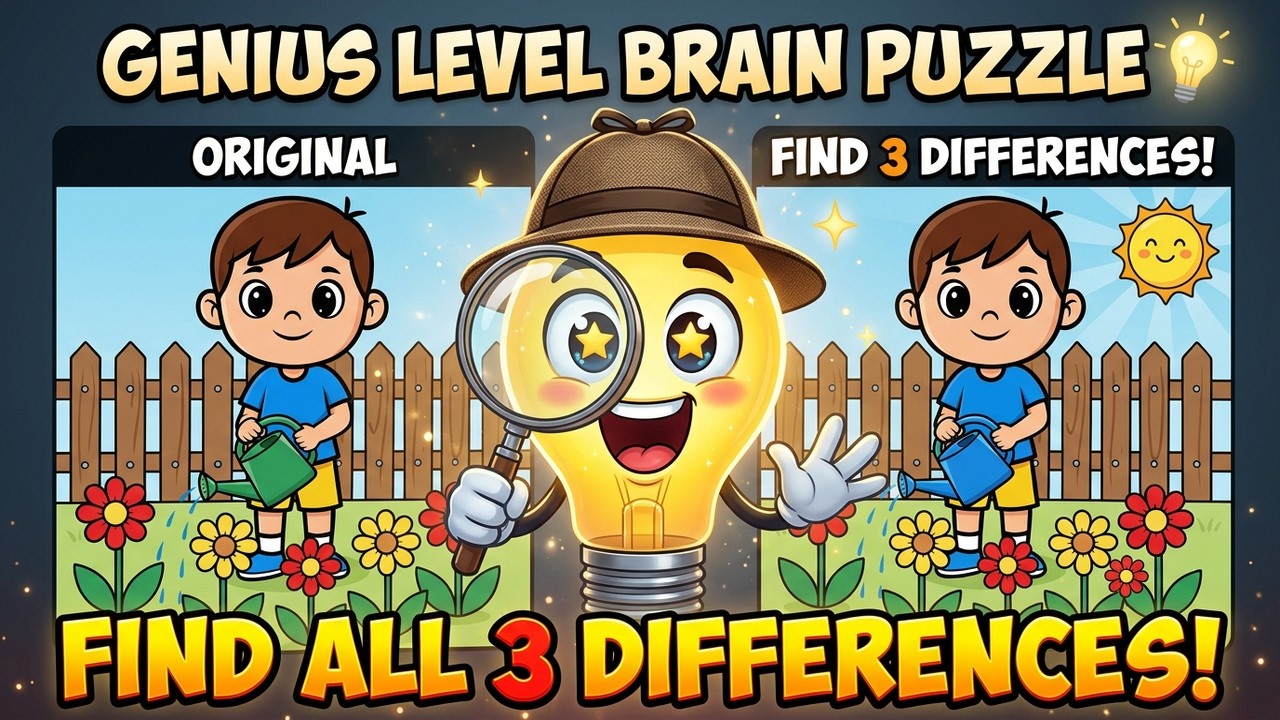 💡Find All 3 Differences - GENIUS Level Brain Puzzle 💡