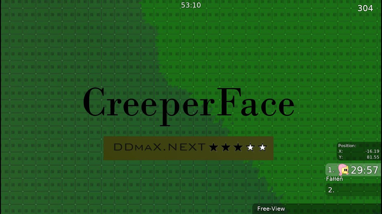 DDNet ( Teeworlds ) – CreeperFace (DDmaX.Next ★★★✰✰)