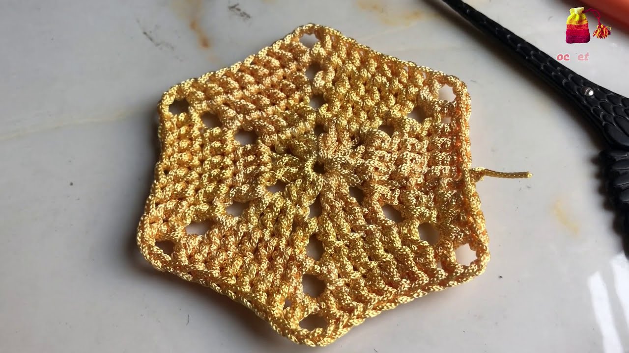 Quick & Easy Crochet Coasters; Crochet Hexagon Coaster Tutorial Step By Step