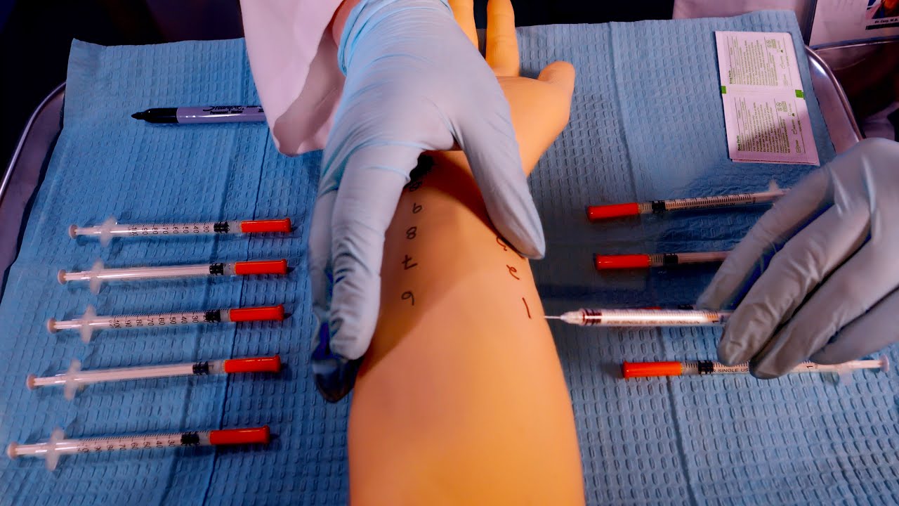 ASMR Allergy Testing | Intradermal Test | Skin Exam, Writing on You