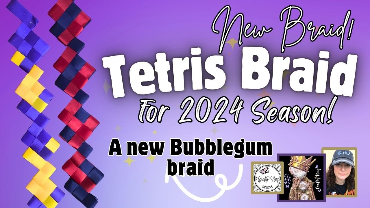 Tetris Braid! NEW Braid 2024 Homecoming mum season! Bubblegum braid variation #homecomingmums #diy