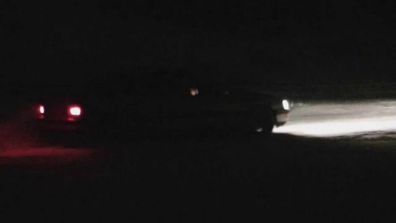 Opel Senator night snow drifting