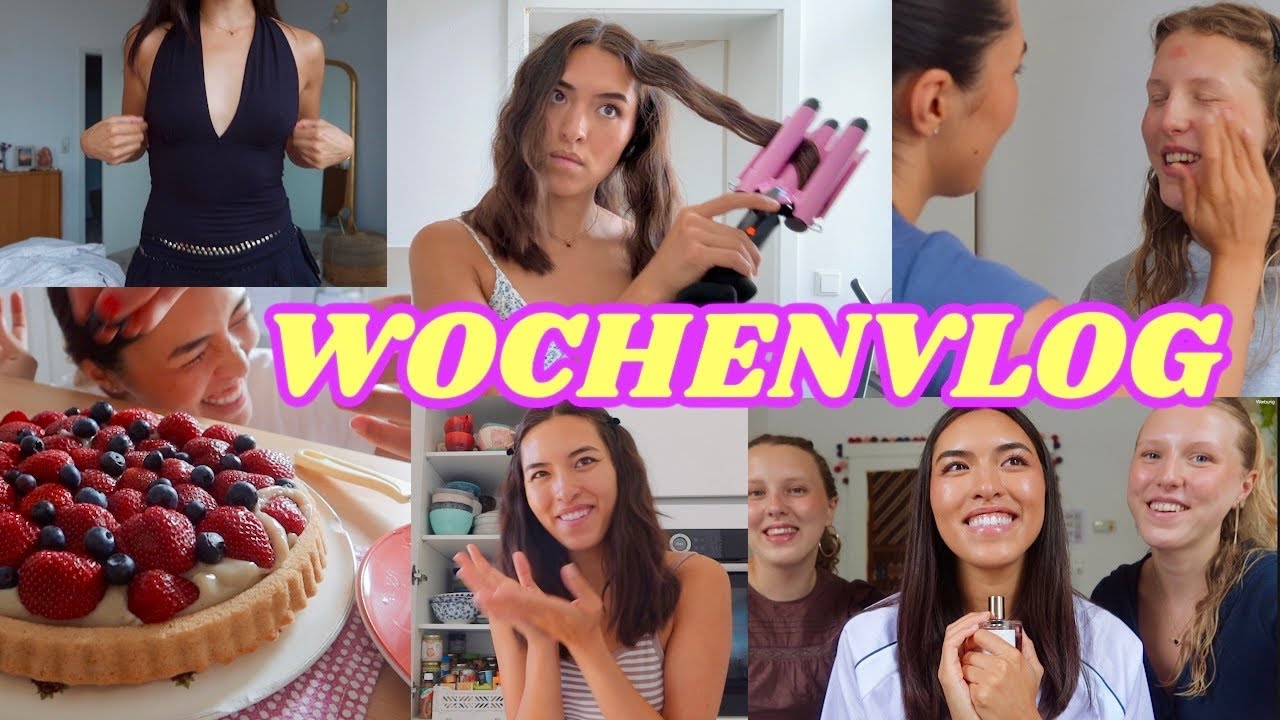 WOCHENVLOG: Food Haul, Alltag, Welleneisen, Stiefpapa überraschen, Schwestern schminken 🎂✨💗