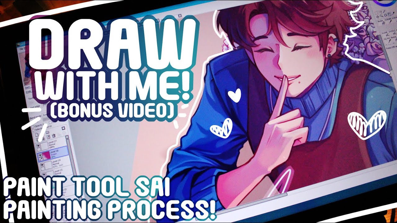 DRAW WITH ME| Painting Process in Paint Tool SAI!