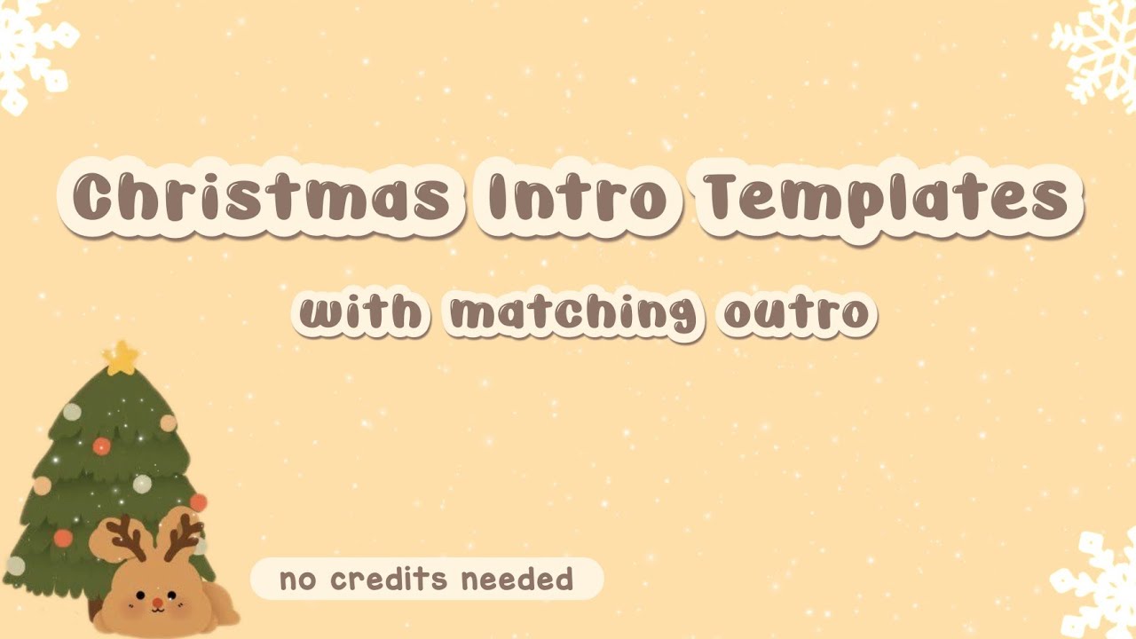 Free Christmas Intro Templates with matching outro 🎄 No credits needed