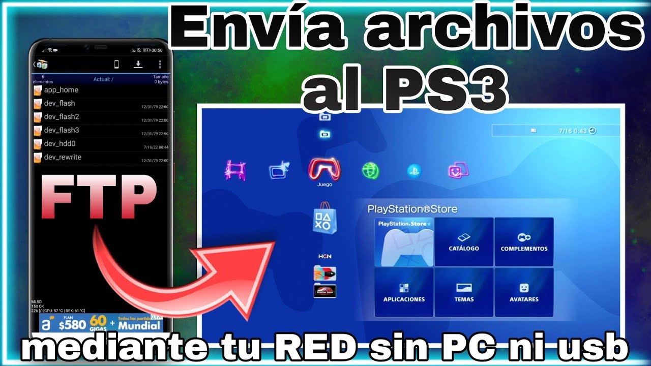 Enviar archivos del celular mediante FTP a PS3