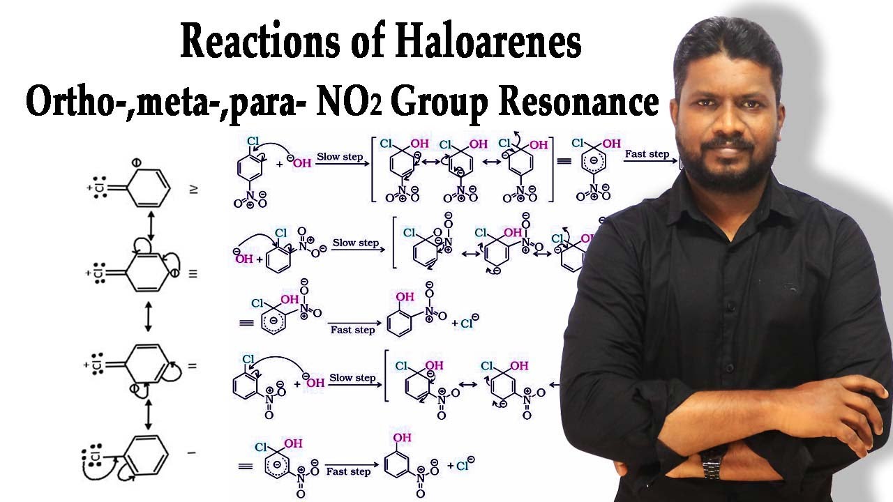 10.Reactions of Haloarenes | Nucleophilic Substitution | Haloarenes Resonance