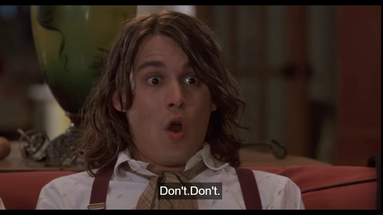 Sam imitates Ruthie's film (Benny and Joon)