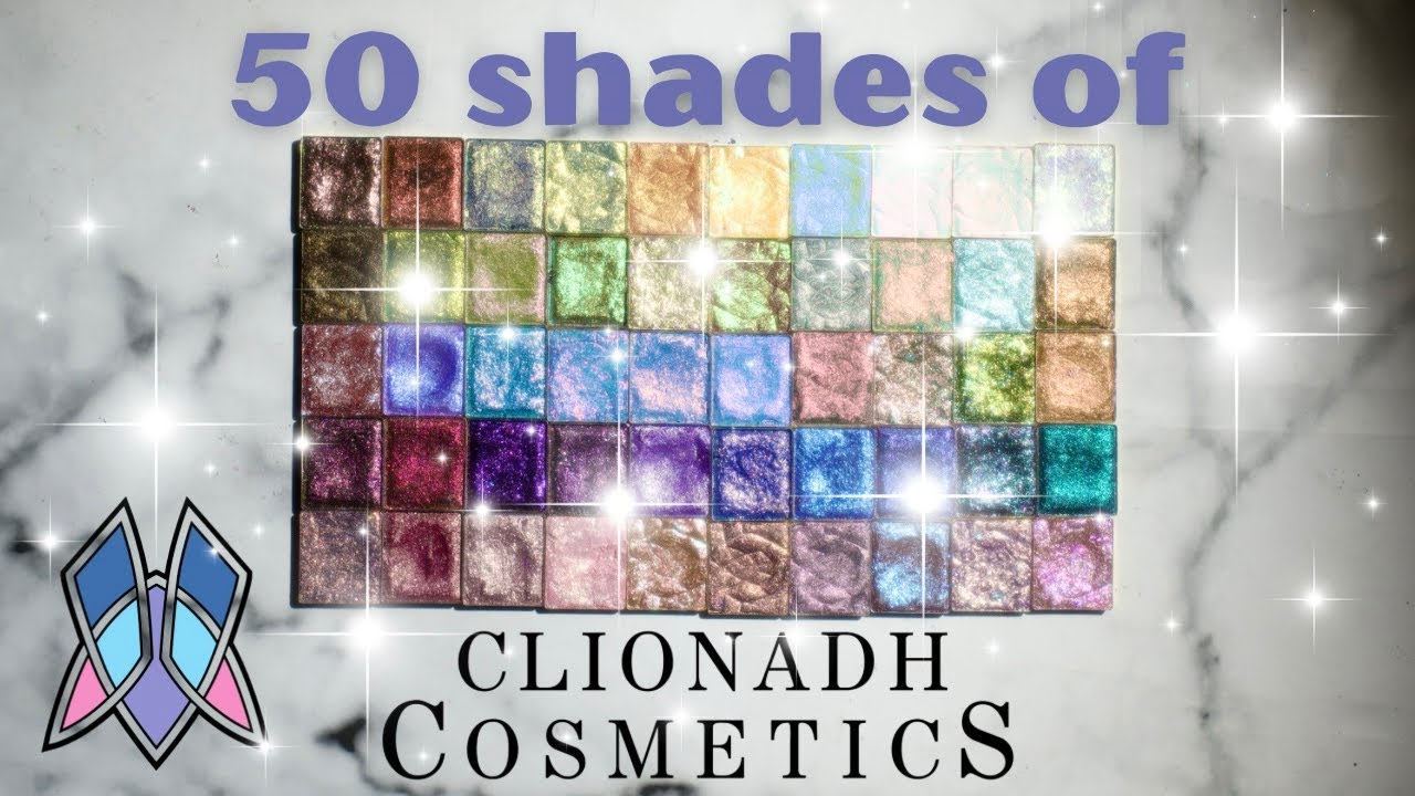 50 shades of Clionadh: detailed swatches of 50 stained glass eyeshadows with descriptions!