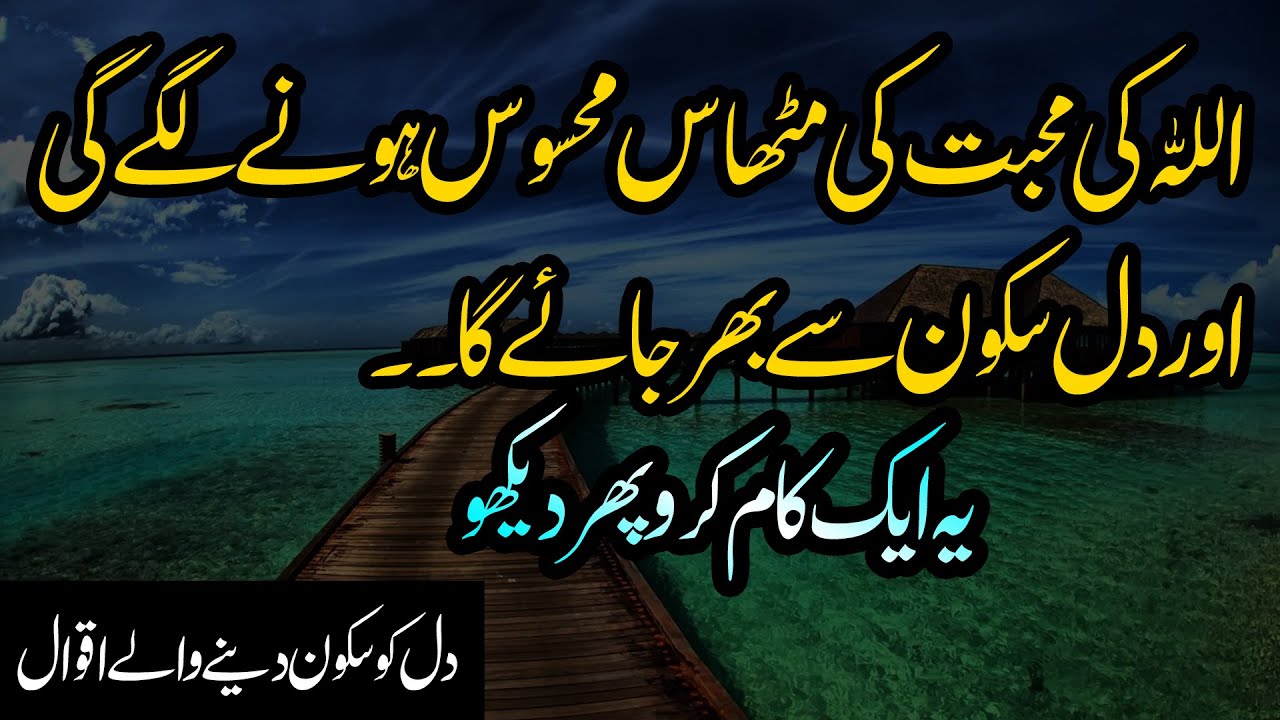 Allah ki Mohabbat aur Dil Ka Sukoon| Motivational Quotes For Broken Hearts in Urdu | Precious Quotes