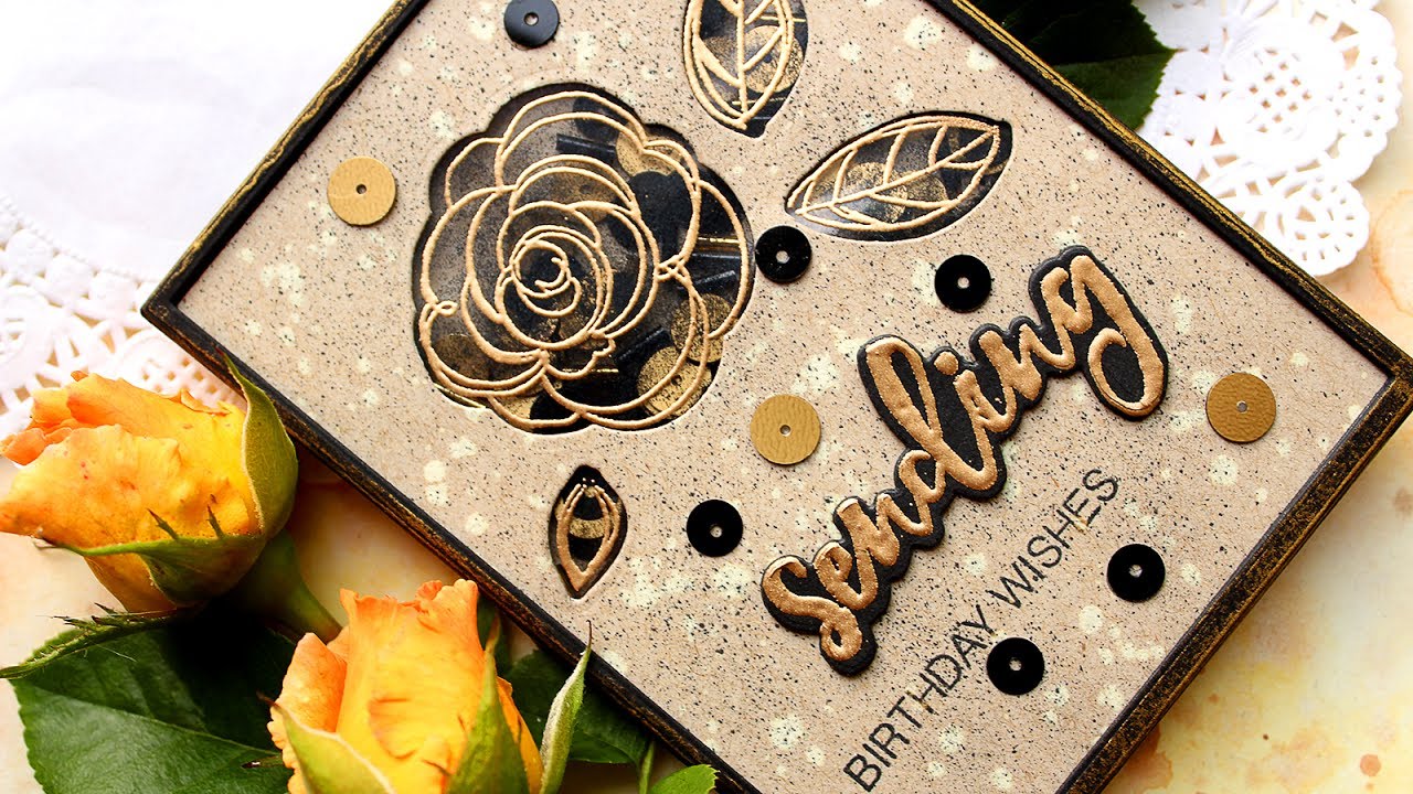 Creating Shaker Card With Stamps and Matching Dies