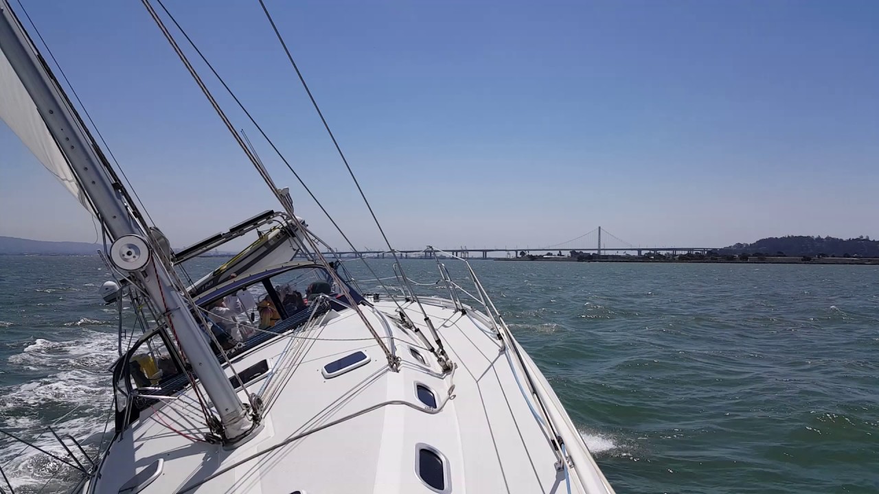 Catalina 42 Kailani Sailing the SF Bay with the Italians 7/9/17