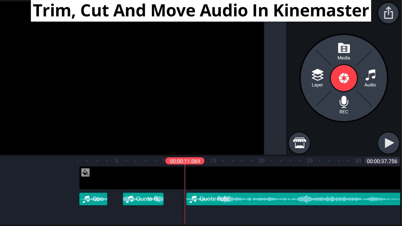 How To Trim Cut And Move Audio In Kinemaster | Kinemaster Video Editing
