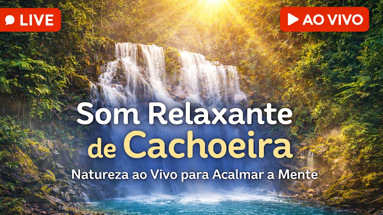 🌊 SOM RELAXANTE DE CACHOEIRA | NATUREZA AO VIVO  4K PARA ALCAMAR A MENTE ✨🌿