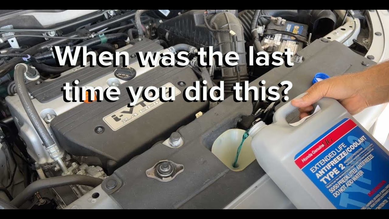 Honda Element Coolant Radiator Service #coolantflush #coolantleak