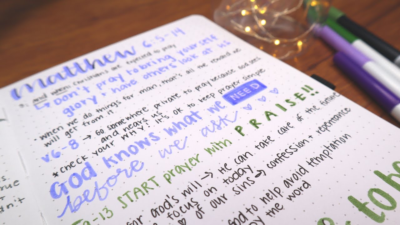 Bible Study on Matthew 6:5-15 | Bible Study Journal | Bible Study Videos