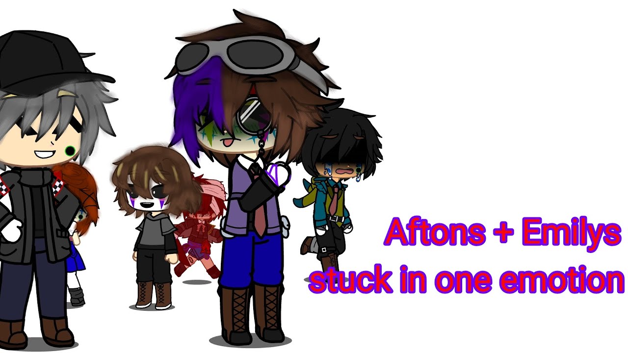 Aftons + Emilys stuck in one emotion!////FNAF////Afton family////Gacha Club////
