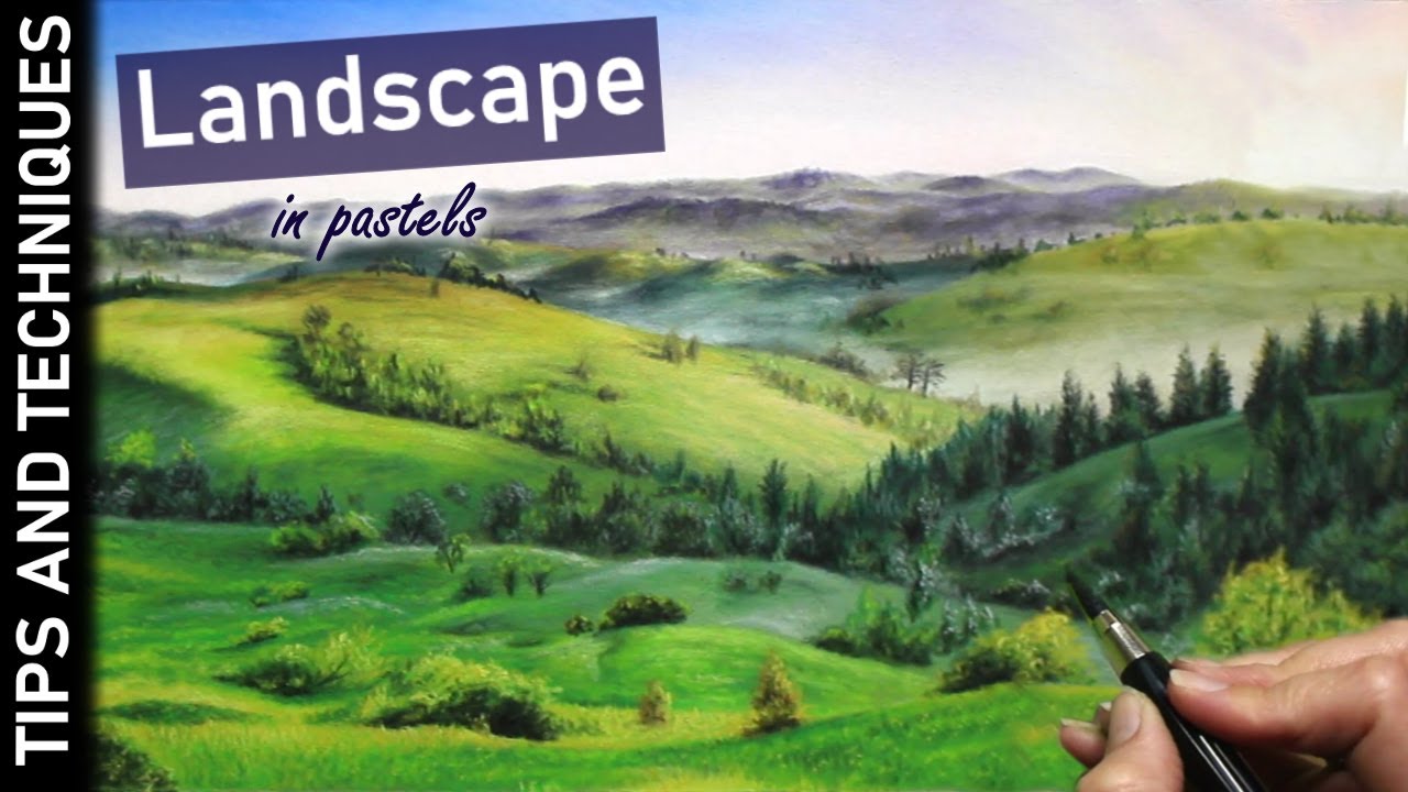 How to draw a landscape in pastels | Soft pastel tips