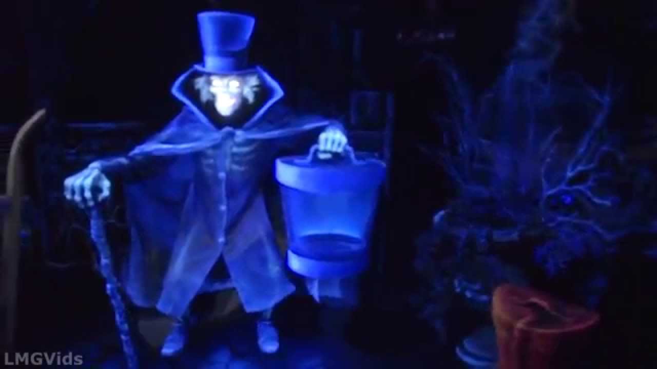 [HD] Hatbox Ghost! Extreme Lowlight Haunted Mansion 2015 Disneyland Full Ridethrough POV 1080