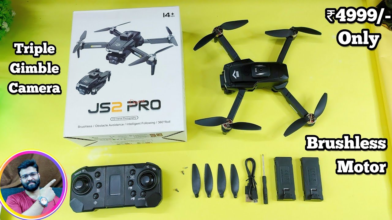 js2 pro drone with Brushless motor & Trple gimble Camera unboxing