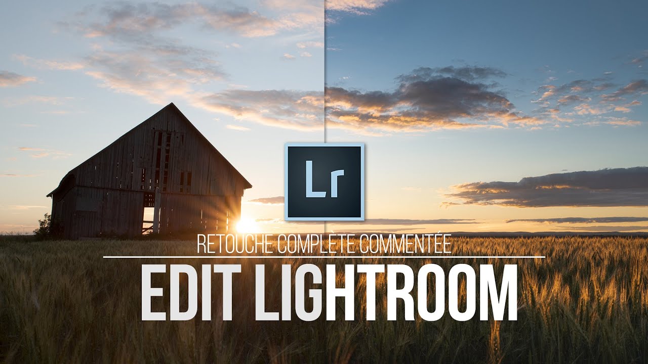 Retouche photo de PAYSAGE avec LIGHTROOM et PHOTOSHOP - Vieille grange abandonnée au Québec