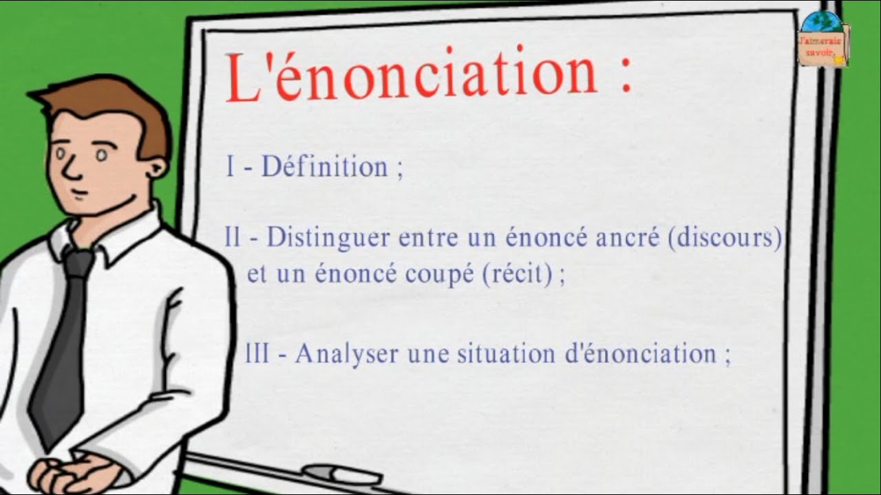 L'&eacute;nonciation : &eacute;nonc&eacute; ancr&eacute; (discours) et &eacute;nonc&eacute; coup&eacute; (r&eacute;cit)