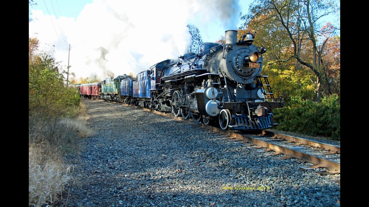 HD Chase of the Reading and Northern 425 to Jim Thorpe PA 10 18 2015