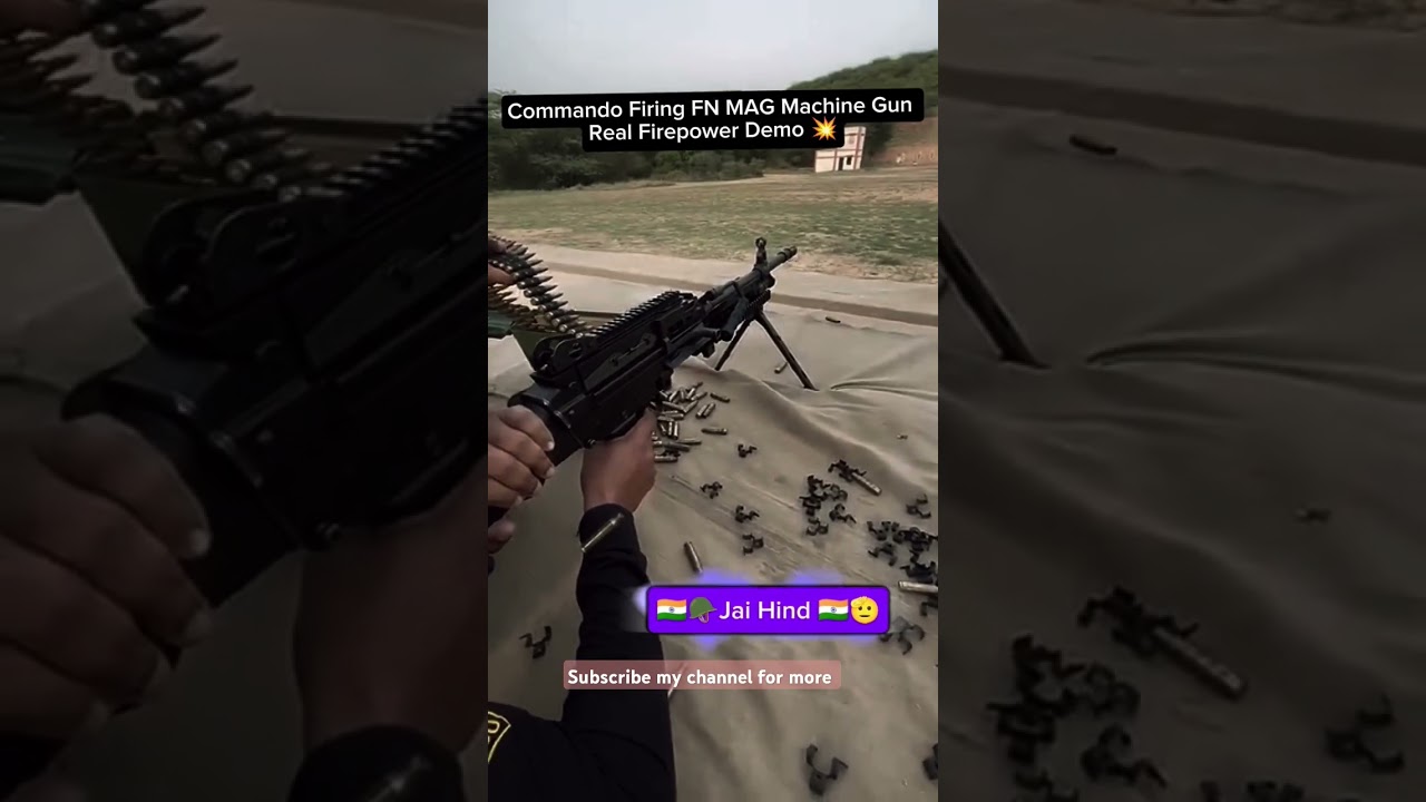 CRPF Commando Firing MAG Machine Gun 🔥 | Live Fire DrillMAGMachineGun 