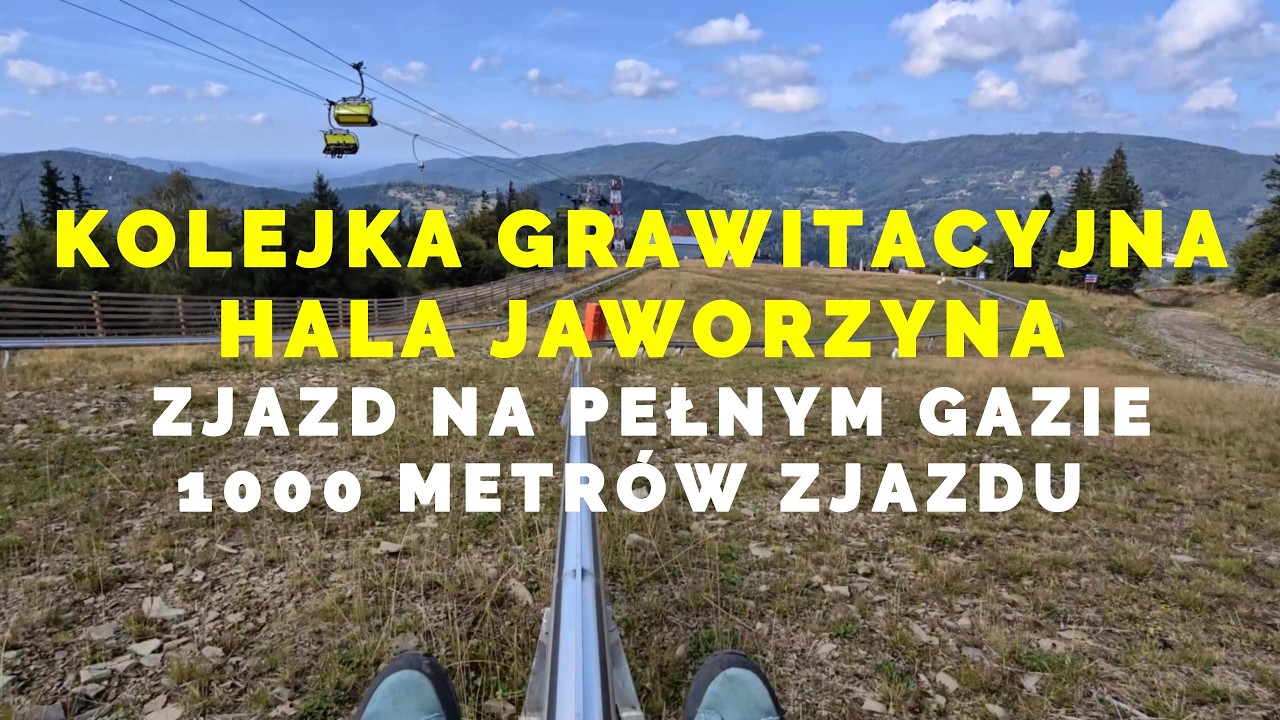KOLEJKA GRAWITACYJNA NA HALI JAWORZYNA-ZJAZD NA PEŁNYM GAZIE , SZCZYRK