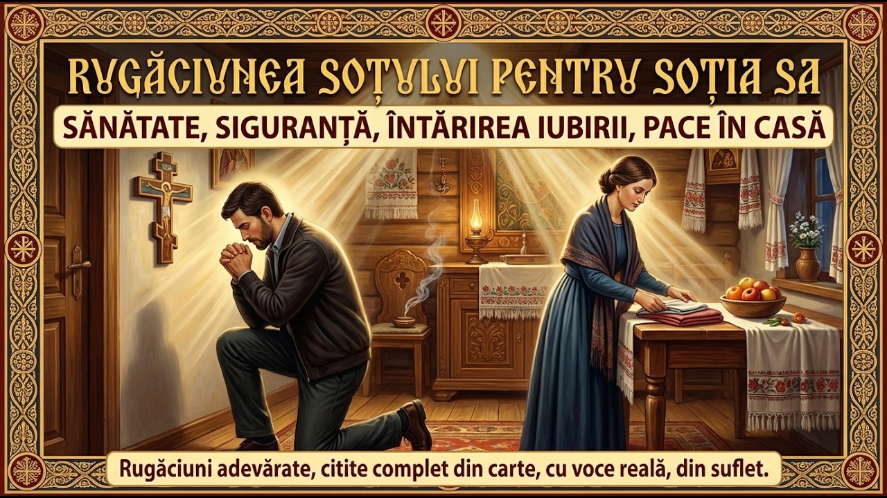 RUGĂCIUNEA SOȚULUI PENTRU SOȚIA SA (SĂNĂTATE, SIGURANȚĂ, ÎNTĂRIREA IUBIRII, PACE ÎN CASĂ)