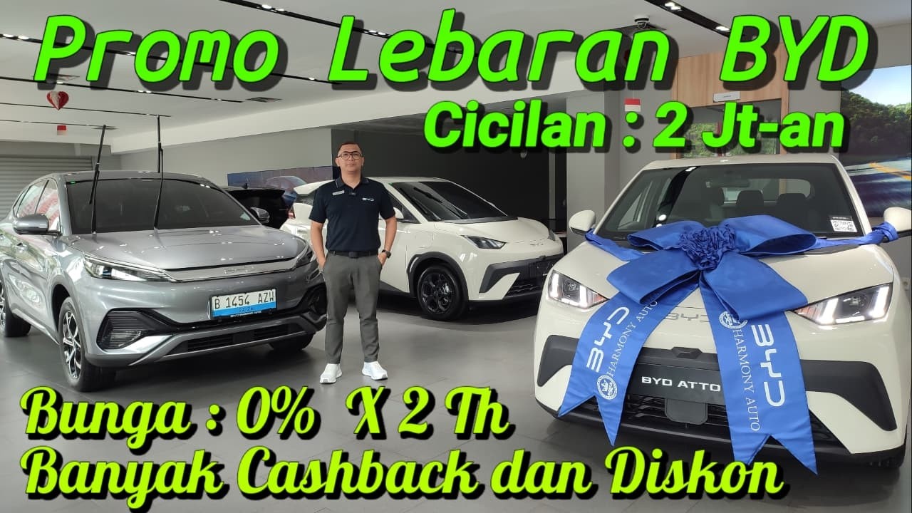 Promo BYD ATTO 1. Bunga 0% X 2 Th. Buruan, Sebelum Harga Naik. Promo BYD M6, Sealion 7 & Seal Sedan.