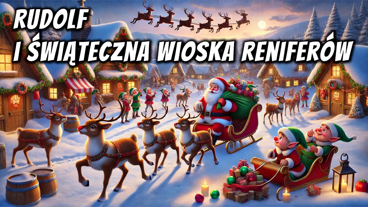 🦌 Rudolf i świąteczna wioska reniferów - Audiobook dla dzieci - Bajka do słuchania na dobranoc
